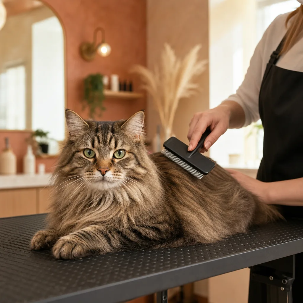 Кіт уперше на грумінгу — спокійна атмосфера в Cats and Tails